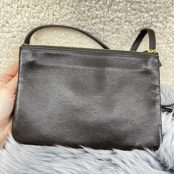 Celine Trio Goatskin Army Olive Green Phoebe Philo Small Crossbody Hand Bag EUC - Picture 7 of 15